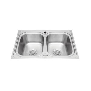 Chậu rửa chén 2 hố MS1001NEW inox 304 kích thước 77.6cm