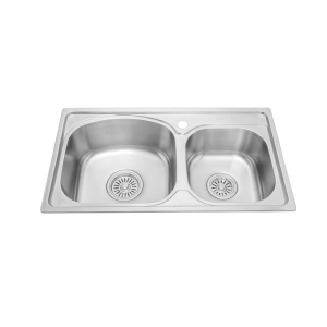 Chậu rửa chén 2 hố MS1011P inox 304 kích thước 78cm EcoKitchen