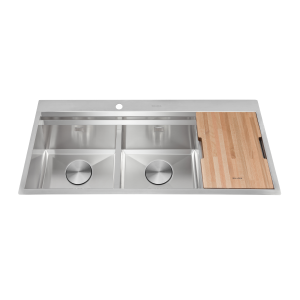 Chậu rửa chén 2 hố Slide MS1162R kích inox 304 kích thước 116cm