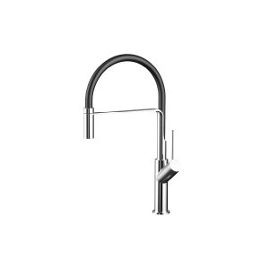 Vòi rửa chén nóng lạnh K081C dây silicon đồng thau chrome
