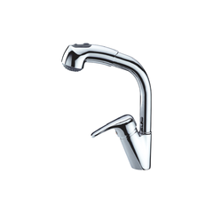 Vòi rửa chén nóng lạnh K140 dây rút đồng thau chrome