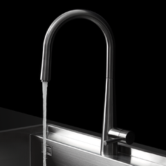 Vòi rửa chén nóng lạnh K095SS dây rút inox 304 - Ảnh 3