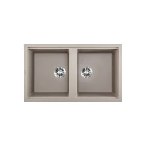 Chậu Rửa Chén Đá Granite 2 hố Champagne K45095 kích thước 86cm