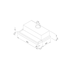Máy hút mùi K1506 gắn tủ âm tủ dạng kéo 60cm - Ảnh 2