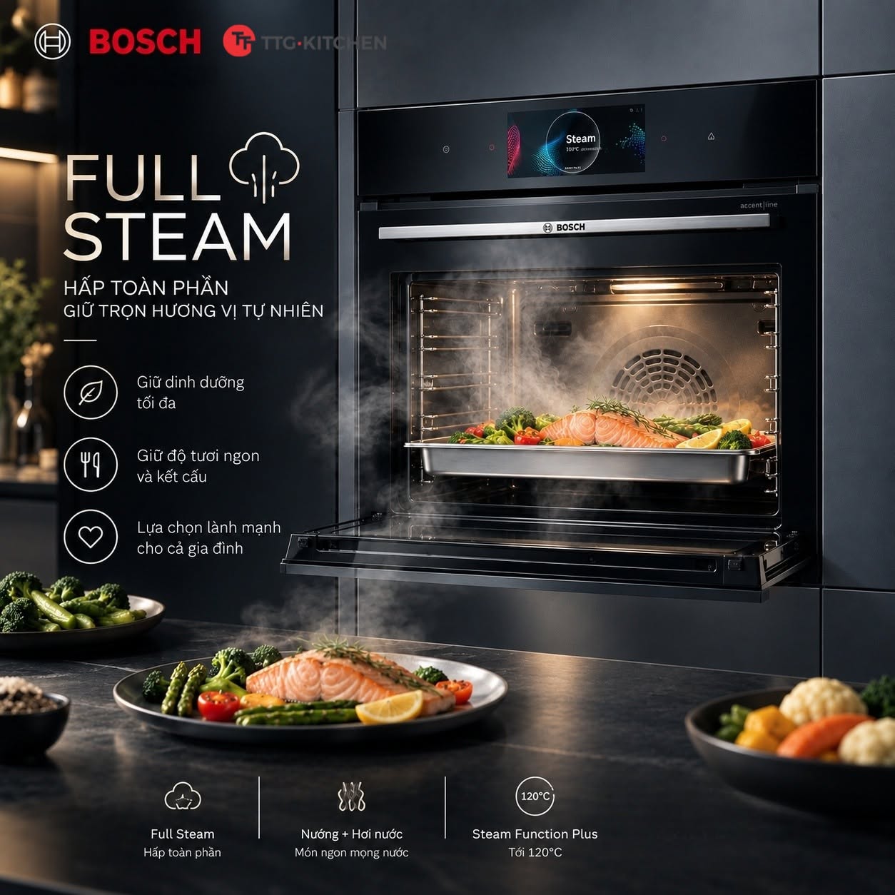 Bosch CMG978NB1 – Một thiết bị, nhiều cách chế biến