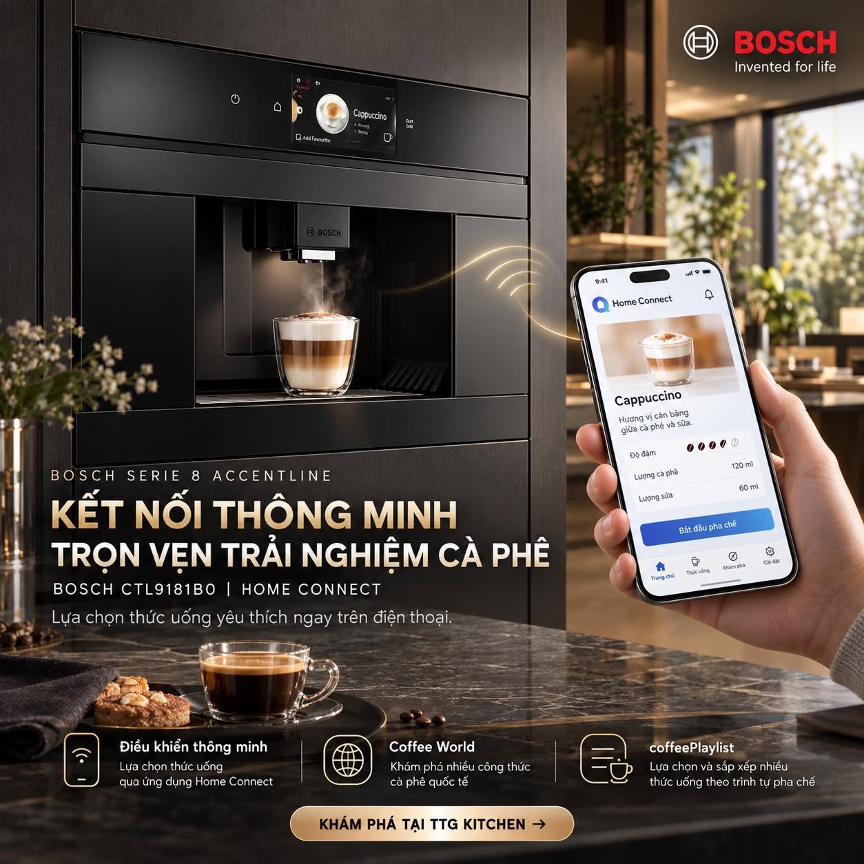 Home Connect – Mở rộng trải nghiệm pha cà phê bằng kết nối thông minh